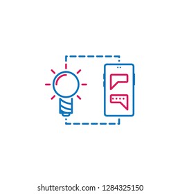 bulb, idea, light, mobile icon. Element of mobile and smartphone icon for mobile concept and web apps. Detailed bulb, idea icon can be used for web and mobile