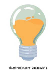bulb idea with liquid icon