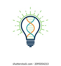 Bulb Idea Logo Design Elements isolated on white background