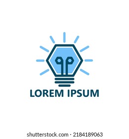 Bulb idea logo template design vector