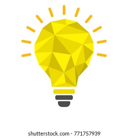 bulb idea logo with triangle