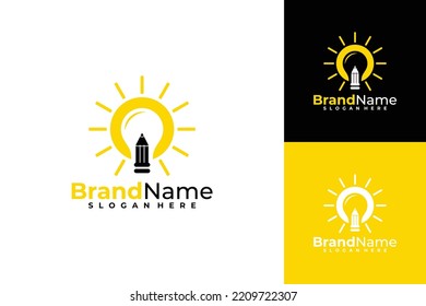 bulb idea logo vector design template