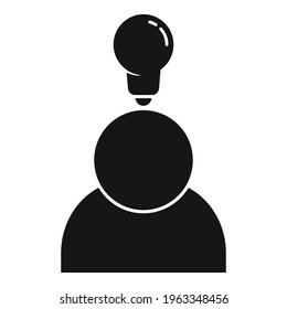 Bulb idea personal traits icon. Simple illustration of Bulb idea personal traits vector icon for web design isolated on white background