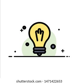 Bulb, Idea, Science  Business Flat Line Filled Icon Vector Banner Template. Vector Icon Template background