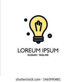 Bulb, Idea, Science Business Logo Template. Flat Color. Vector Icon Template background