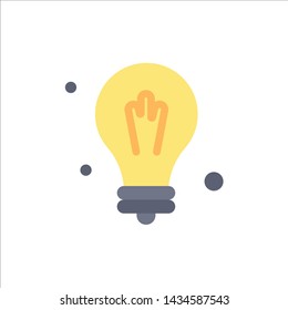 Bulb, Idea, Science  Flat Color Icon. Vector icon banner Template