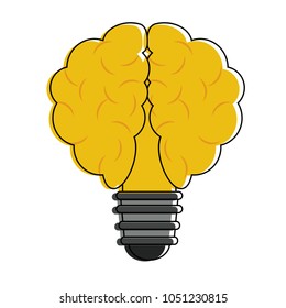 Bulb and idea symbol