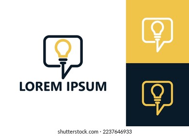 Vector de diseño de plantilla de logotipo de charla de ideas masivas