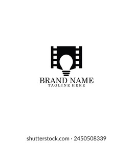 Bulb idea talk logo template design vector
