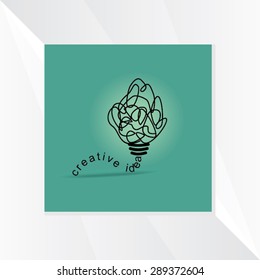 bulb idea vector illustration 