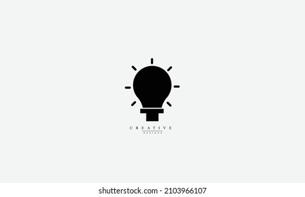 Bulb idea vector logo design