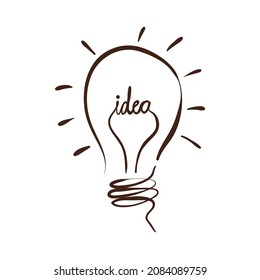 icono de bombilla e idea