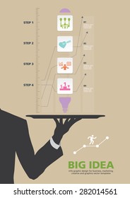Bulb ideas concept for served, template modern info graphic design, for business template, marketing, creative templates and graphics vector