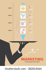 Bulb ideas concept for served, template modern info graphic design, for business template, marketing, creative templates and graphics vector