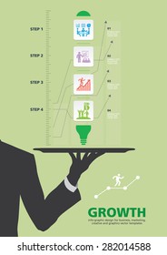 Bulb ideas concept for served, template modern info graphic design, for business template, marketing, creative templates and graphics vector