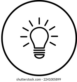 bulb illustration on white background 