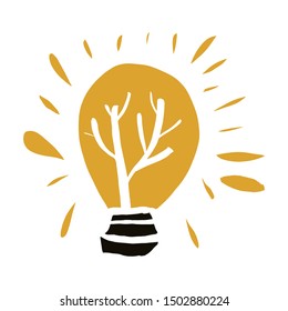 bulb illustration for your design