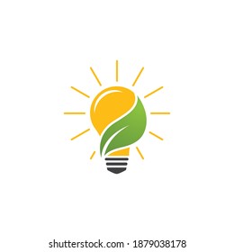 Bulb ilustration logo vector design