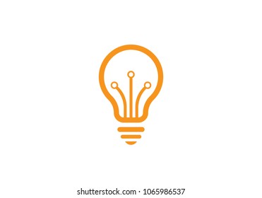 bulb ilustration logo vector template