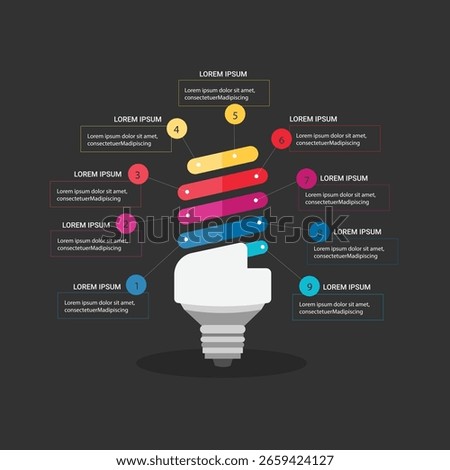 bulb Infographic illustration Vector EPS file for downloads