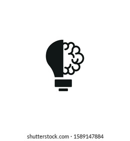 bulb innovate vector icon on white background