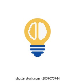 bulb innovate vector icon on white background	