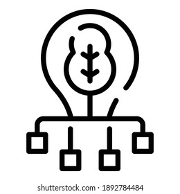 Icono de innovación masiva. Icono del vector de innovación de la bombilla de contorno para el diseño web aislado en fondo blanco