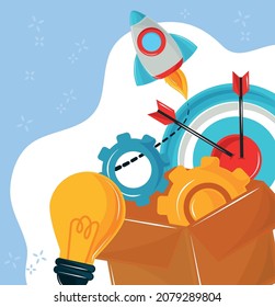 concepto de ideas e inspiración de bombillas