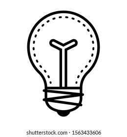 bulb inspiration idea icon vector