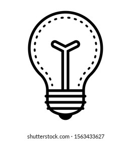 bulb inspiration idea icon vector