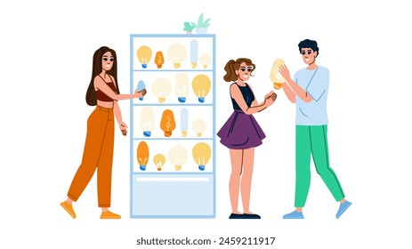 Vector de gestión de Propiedad intelectual de bombilla. proceso de luz, nuevo día, línea de producto, personaje de gestión de Propiedad intelectual de bombilla. personas ilustración de dibujos animados plana