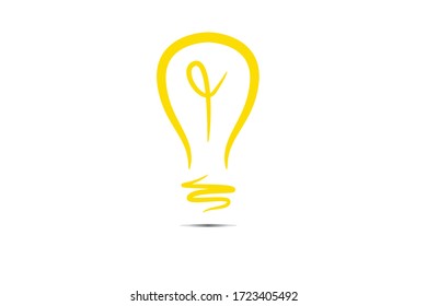 Bulb isolated icon abstract logo of lines on a white background