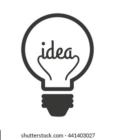 bulb isolated icon design
