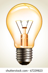 Bulb isolated on white. Vector illustration.