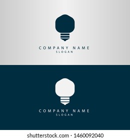 Bulb isolated with polygon vector abstract logo icon vector element design template