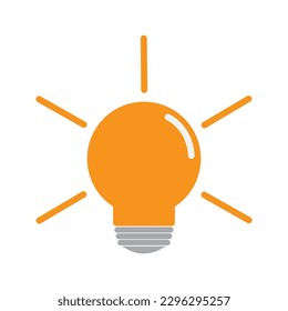 Bulb isolated vector abstract logo of lines