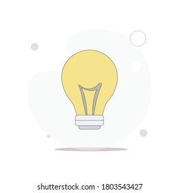 bulb isolated vector flat illustration on white