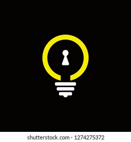 bulb key vector logo