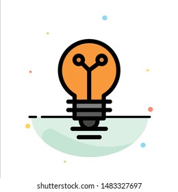 Bulb, Lab, Light, Biochemistry Abstract Flat Color Icon Template