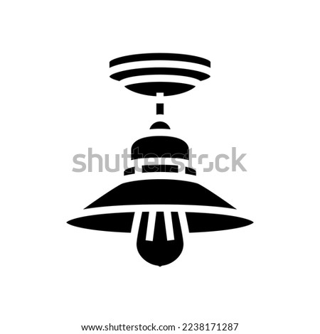 bulb lamp ceiling glyph icon vector. bulb lamp ceiling sign. isolated symbol illustration