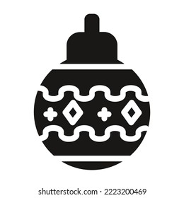 Bulb lamp christmas black color icon