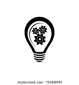 bulb lamp and gear conception 