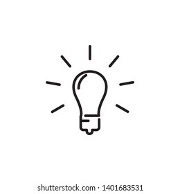 bulb lamp icon, illustration vector template