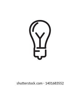 bulb lamp icon, illustration vector template