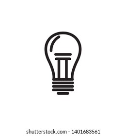bulb lamp icon, illustration vector template