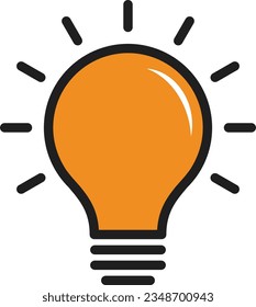 Bulb lamp icon logo design vector image