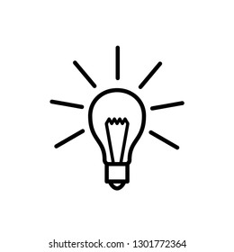 bulb lamp icon template