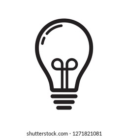 bulb lamp icon in trendy flat design 