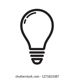 bulb lamp icon in trendy flat design 