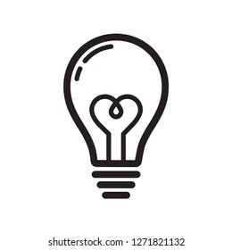 bulb lamp icon in trendy flat design 